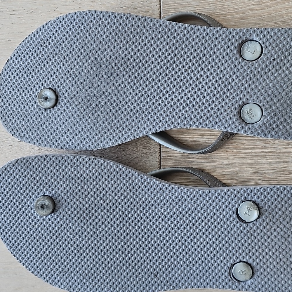 Silver Flip Flops - Picture 6 of 6